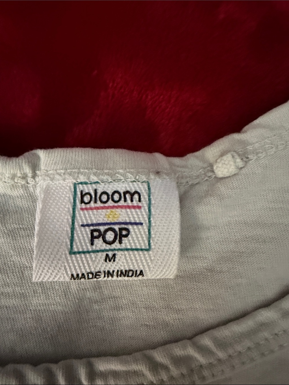bloom White Crop Tank Top with Navy "Emerald Isle" Script - Picture 2 of 3